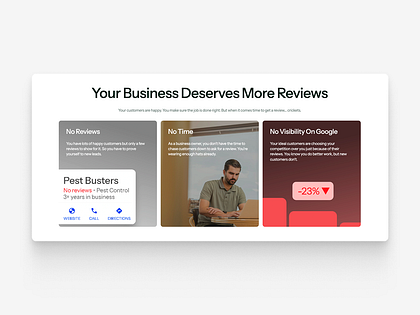 Problem Section - Website Design