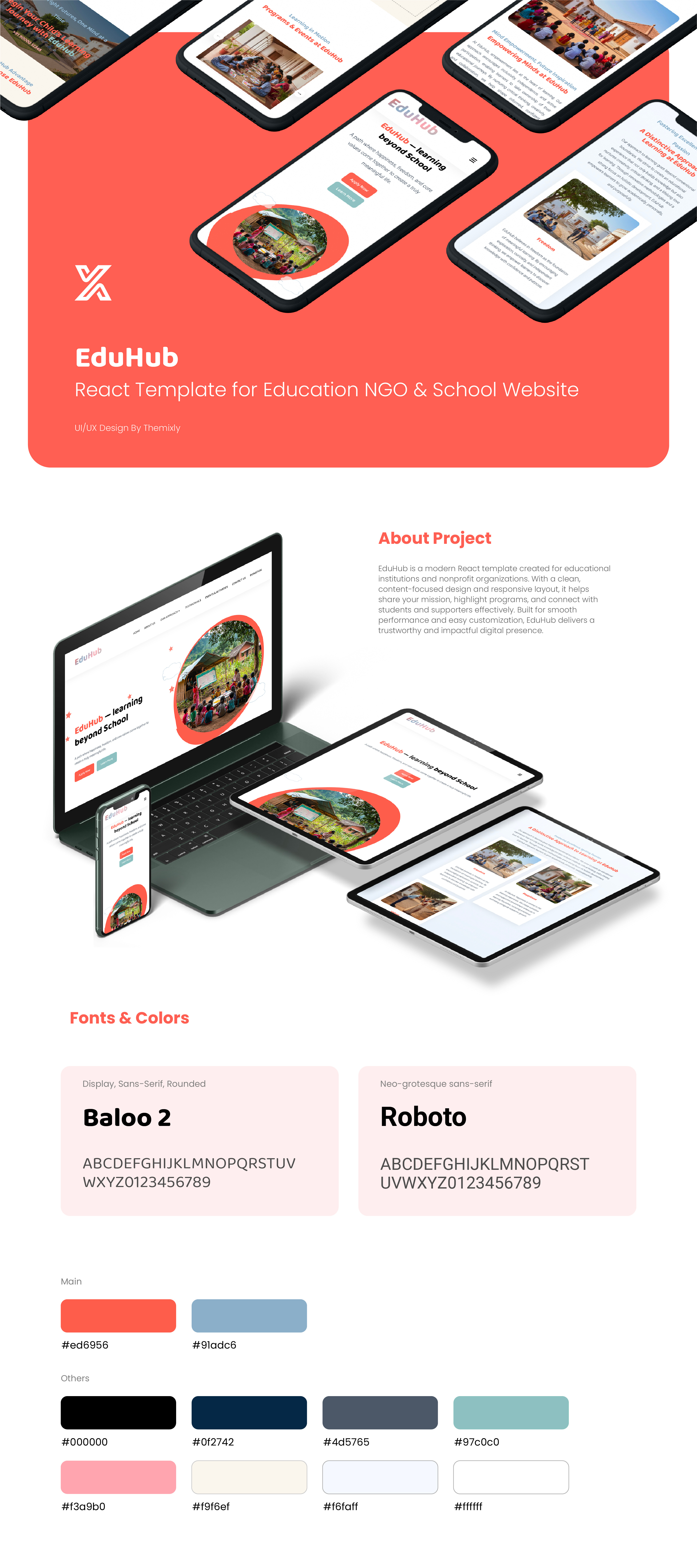 EduHub – NGO & Education Website UI Design clean ui dribbble shot education website figma design landing page mobile design modern design ngo website nonprofit design react js responsive design school website startup design ui design ui inspiration uiux inspiration ux design web design website design