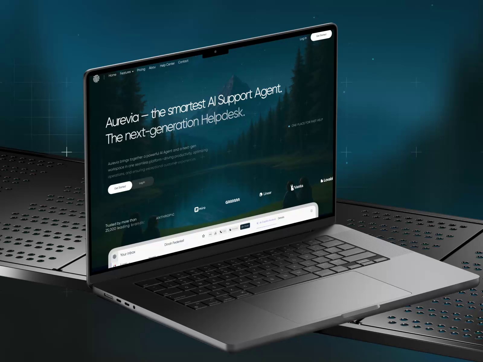 Aurevia - AI Support Agent | SaaS Website Design