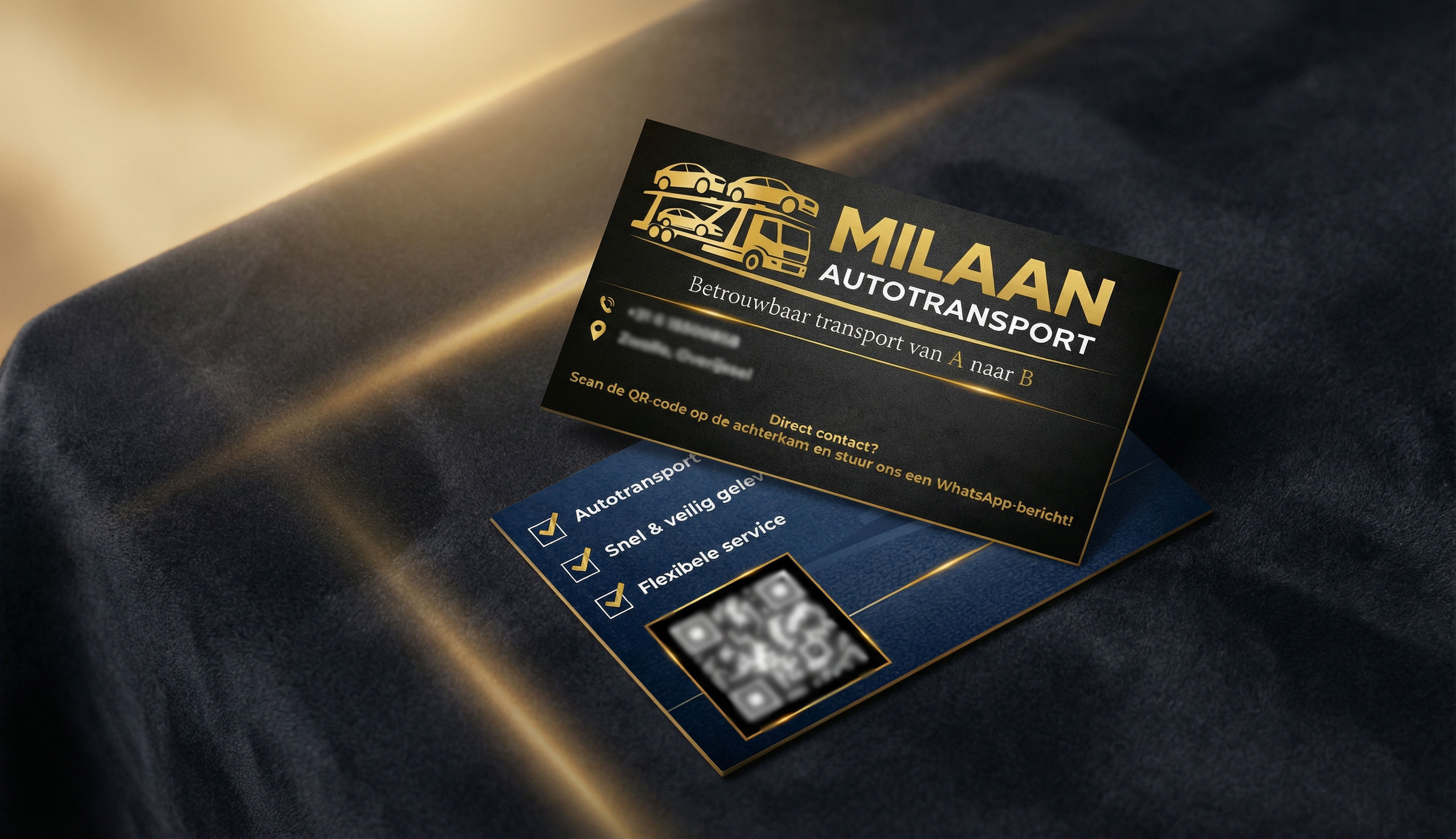 Milaan Autotransport Business Card Design business card design luxury business card design visiting card design