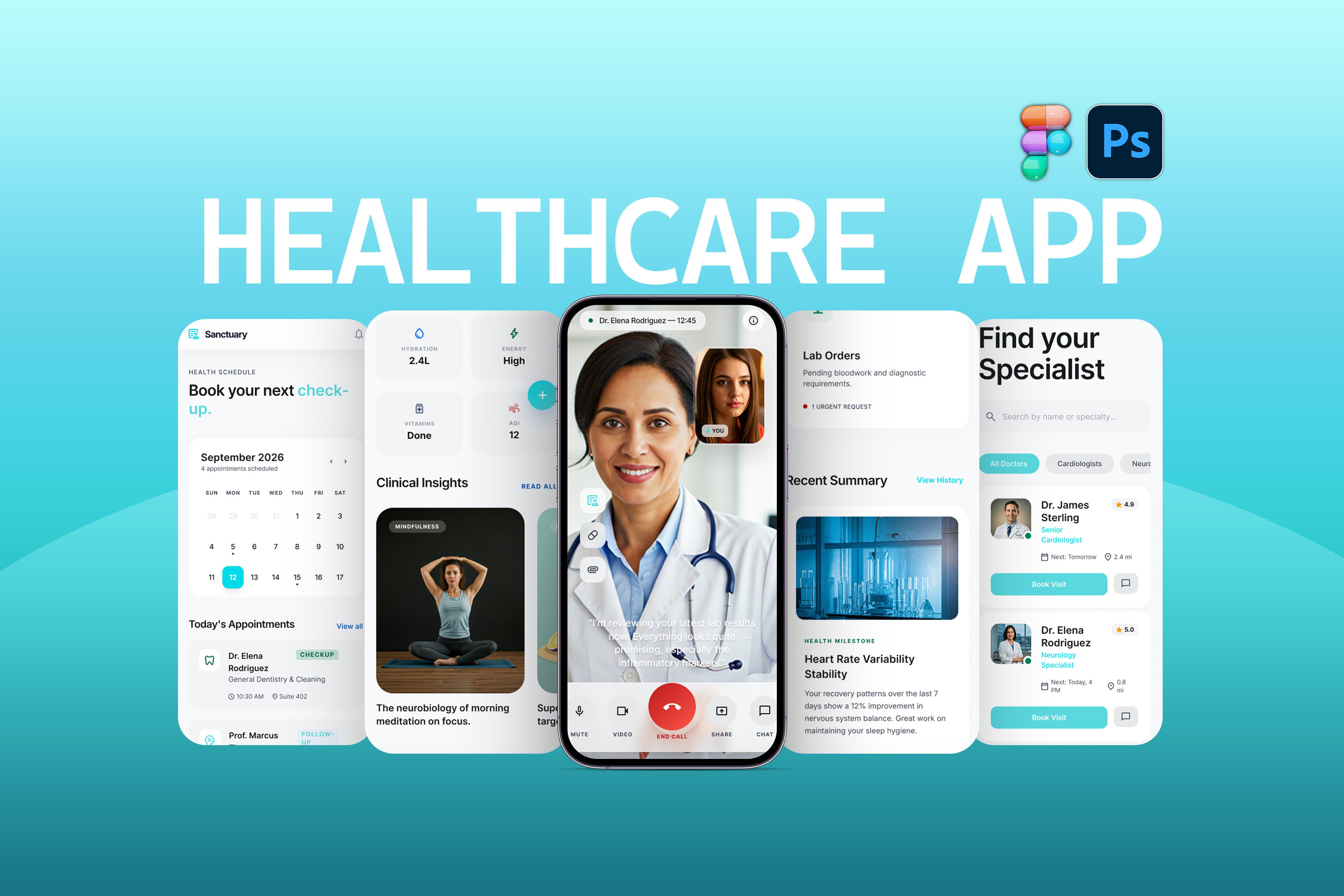 Healthcare Mobile App UI | Clean Medical UX Design app design branding designinspiration dribbble figma health app healthcare med tech minimal ui mobile app mobile app design product design ui design ui ux design ux design