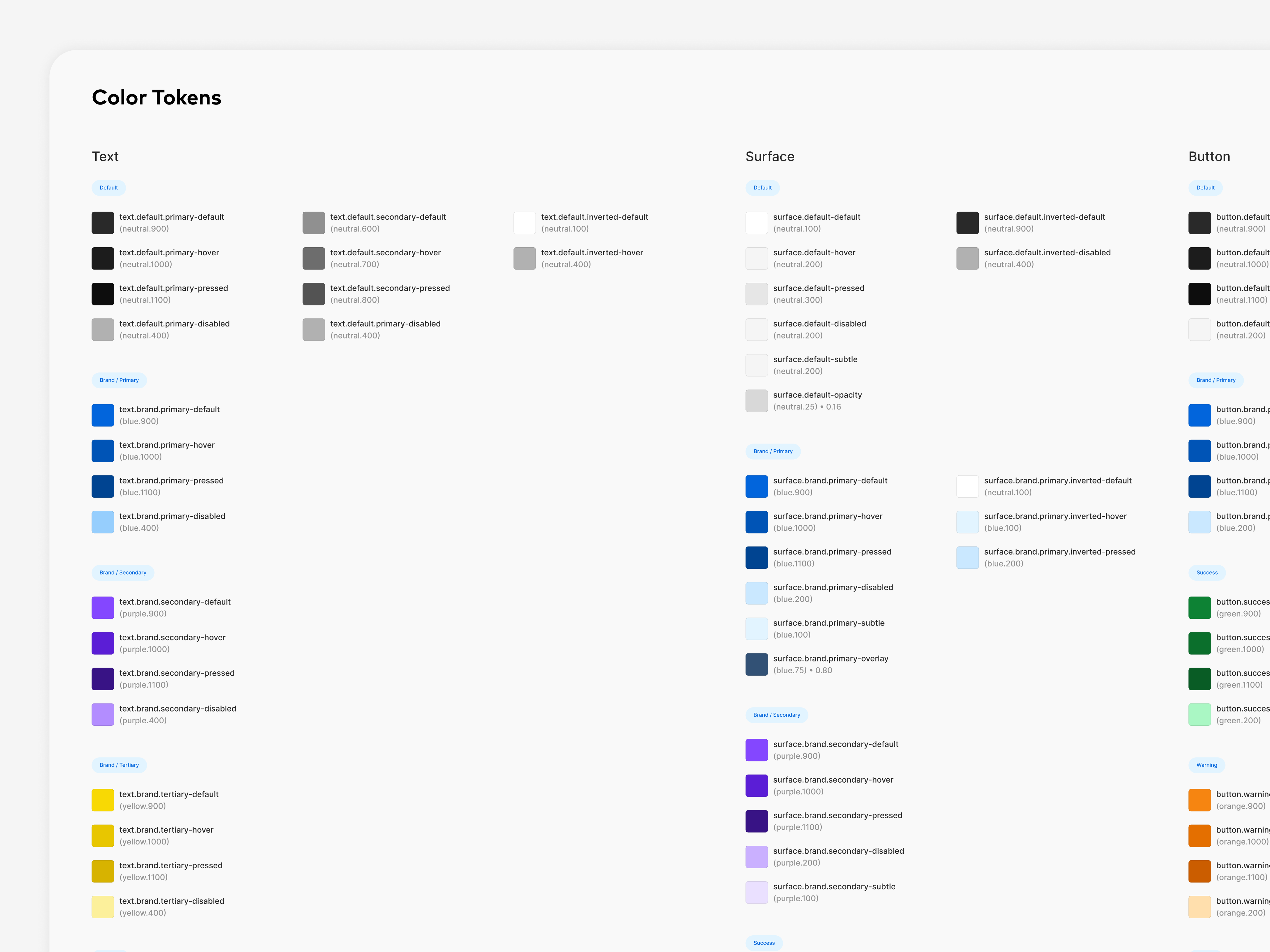 Figma Variables - Color Tokens