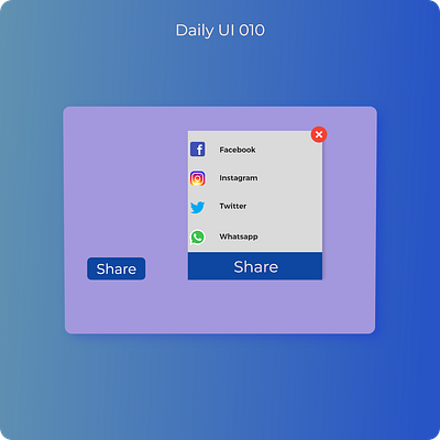 Daily UI 010 | Share dailyu dailyui 004 share