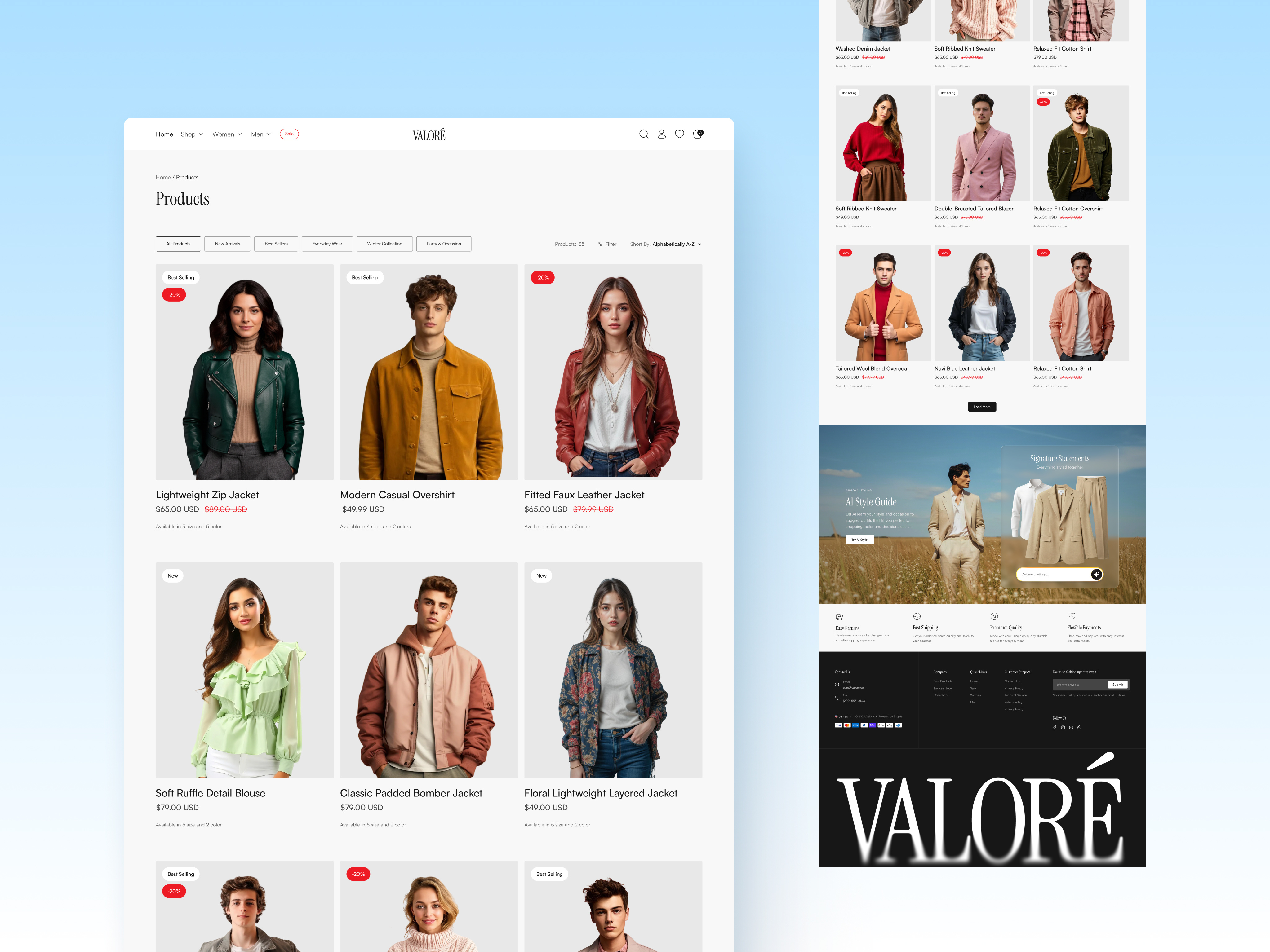 Example of Shopify Web Design & Development