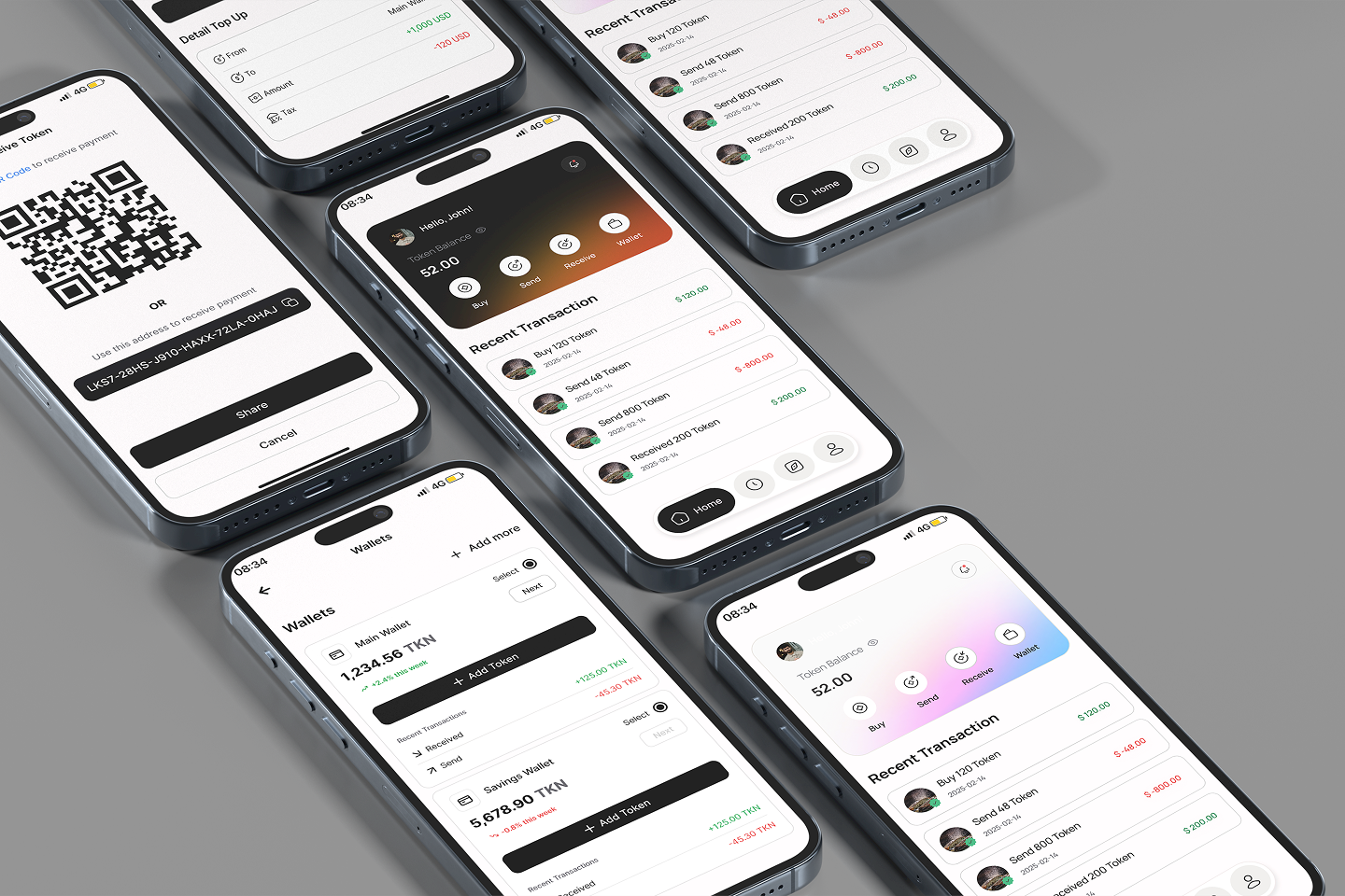 Fintech Mobile App UI Design cryptoappui cryptoplatform cryptotransaction cryptowalletui darkappdesign darkuidesign digitalbanking digitalwallet financeappdesign fintechappdesign fintechmobileapp fintechui iosappdesign mobileappdesign mobileappui mobileproductdesign mobileuidesign tokenmanagement uiuxdesign walletappdesign