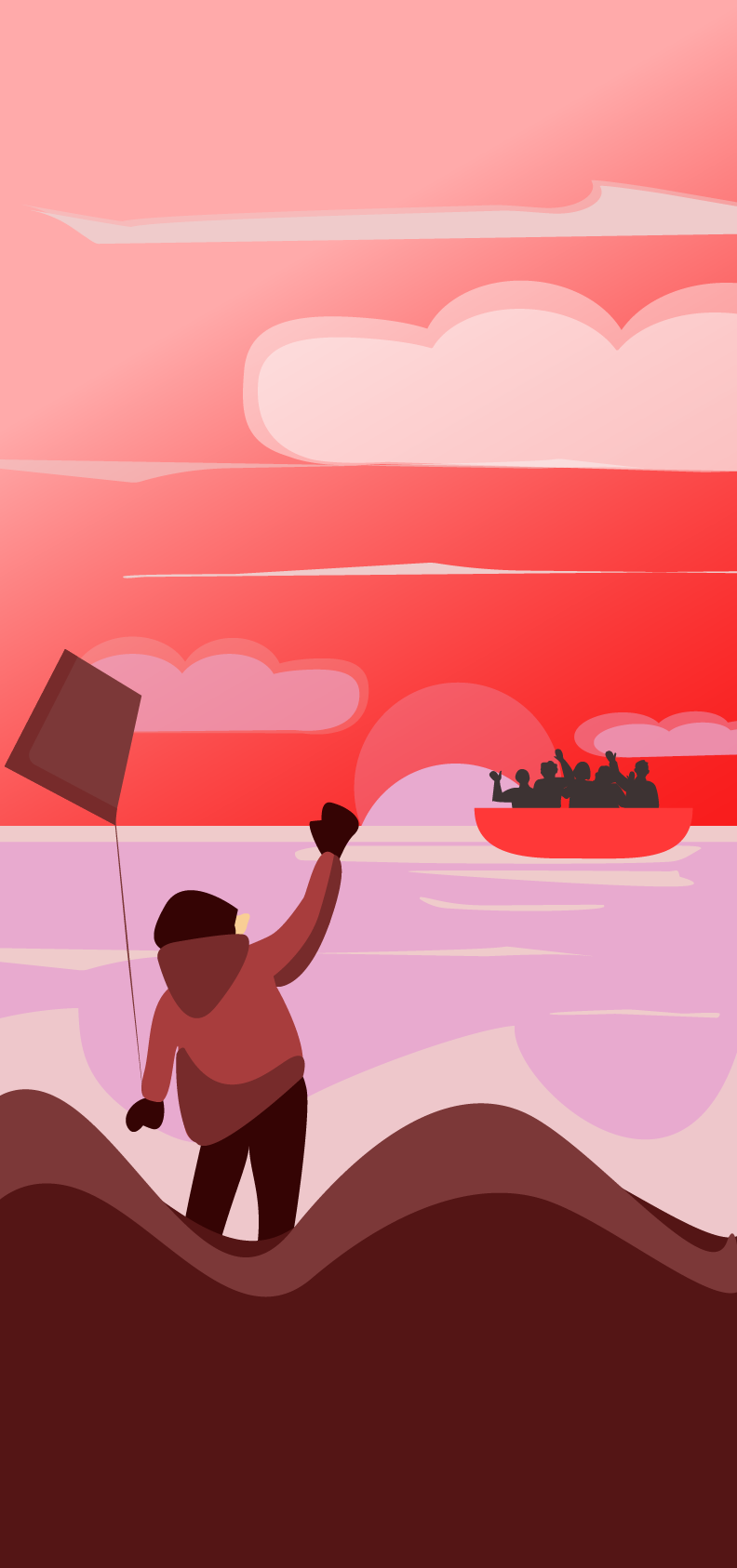 Hello or goodbye... animation illustration motion graphics vector