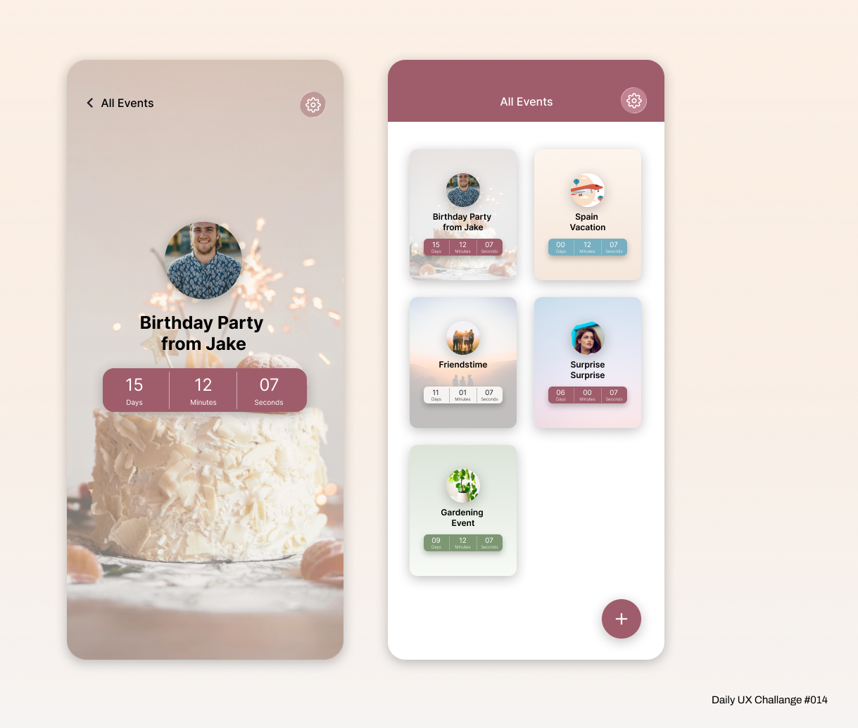 Daily UX Challenge #014 - Cuntdown App