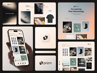 prizm Logo abstract logo bento brand design brand identity branding design graphic design icon illustration logo logo desing logotype typography ui
