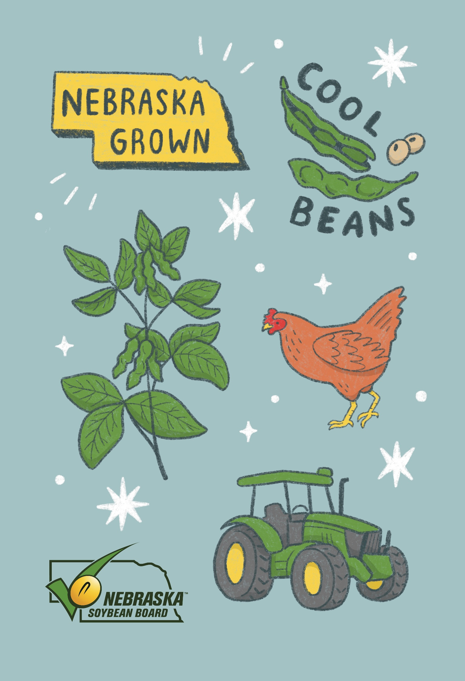 Example of Soybean sticker sheet