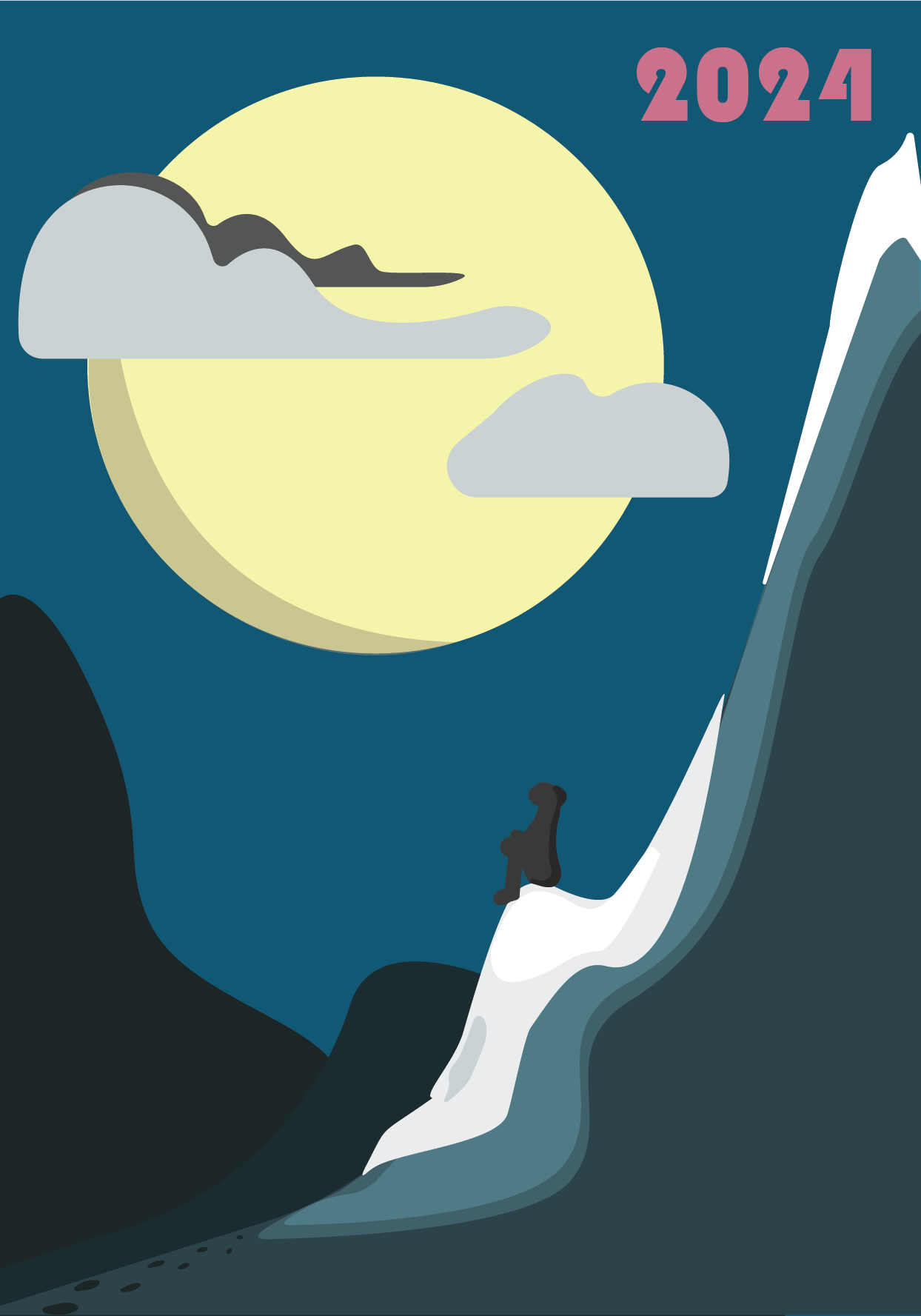 Year 2024 illustration vector