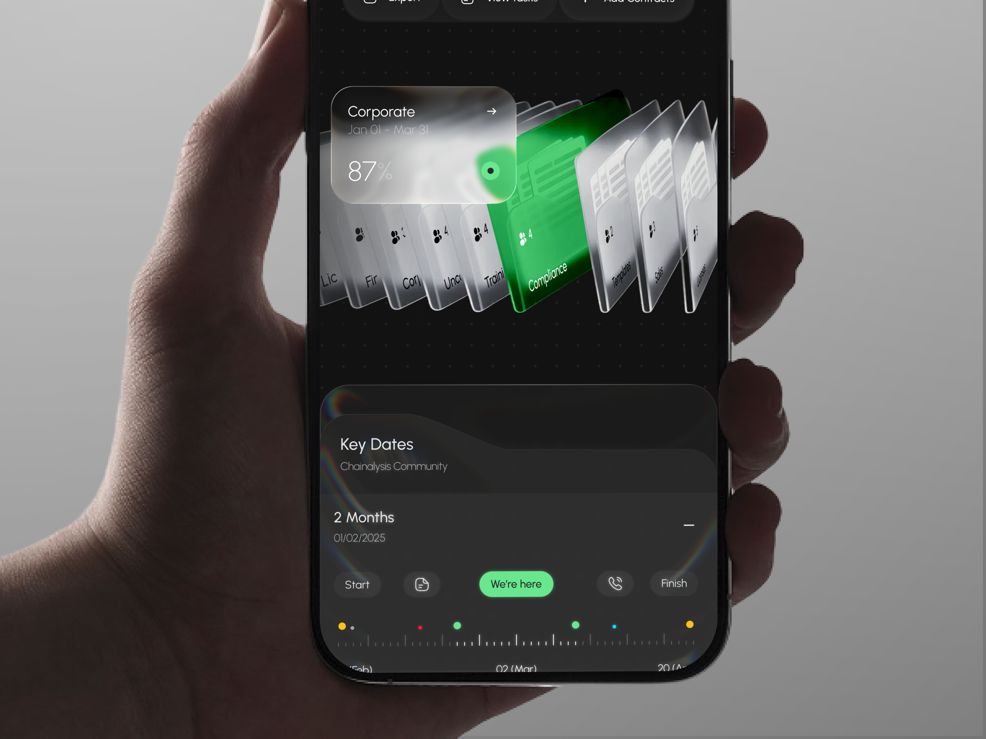 ClauseOS Mobile App – Compliance Management SaaS ai app app design b2b business compliance crm dashboard design interface legal mobile mobile app mobile design product product design saas software ui ux