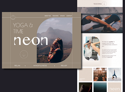 Yoga concept of webpage design meditation relax ui webdesign yoga