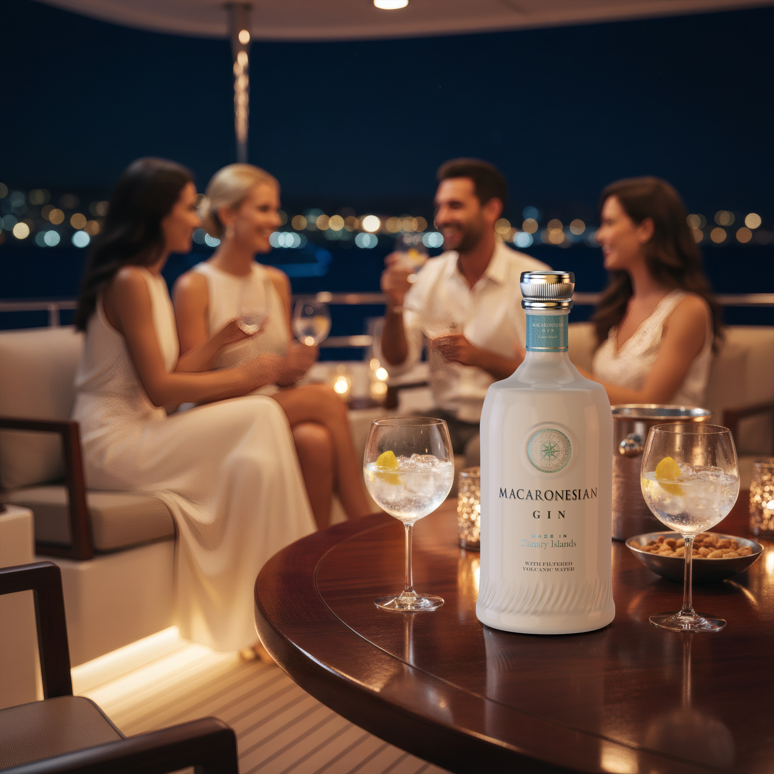 MACARONESIAN Gin bottle branding design gin label luxury packaging premium spirits