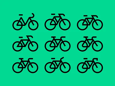Bicycles bisycle design grid icon iconset pictogram shape searching
