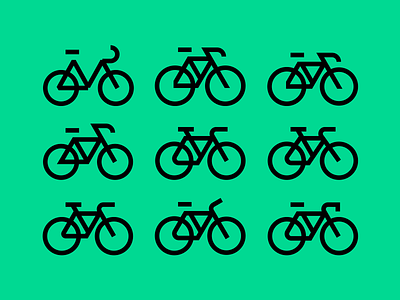 Bicycles bisycle design grid icon iconset pictogram shape searching