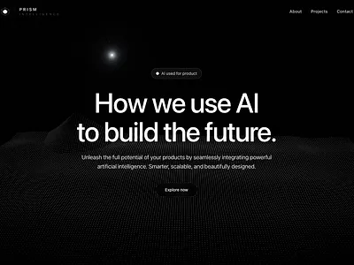 Prism landing page ui web