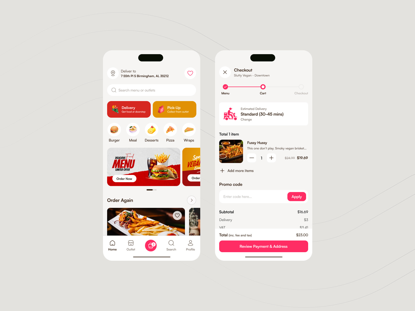 Restaurant Food Delivery Mobile App – Slutty Vegan appdesigners figmadesigners foodappdesign fooddeliverymobileapp mobileappdesign uiuxdesign