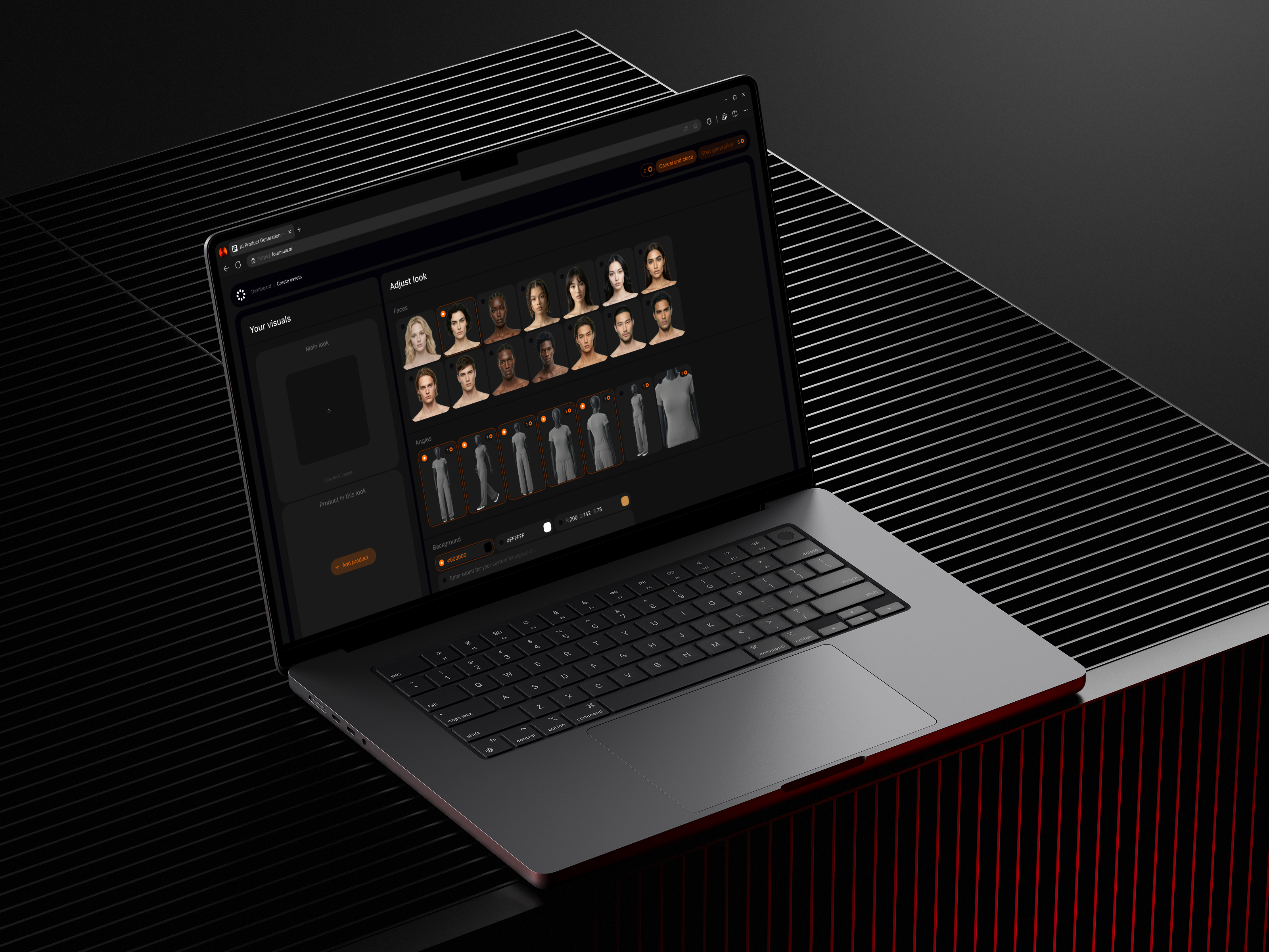 Fourmula.ai: AI product photoshoot generation aidevelopment branding product design ux uxdesign