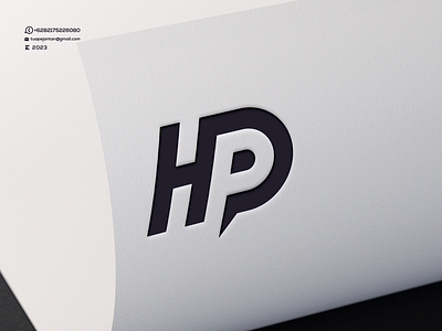 Monogram HP Logo Design branding design design logo graphic design hp icon letter lettering logo logo hp logos minimal monogram