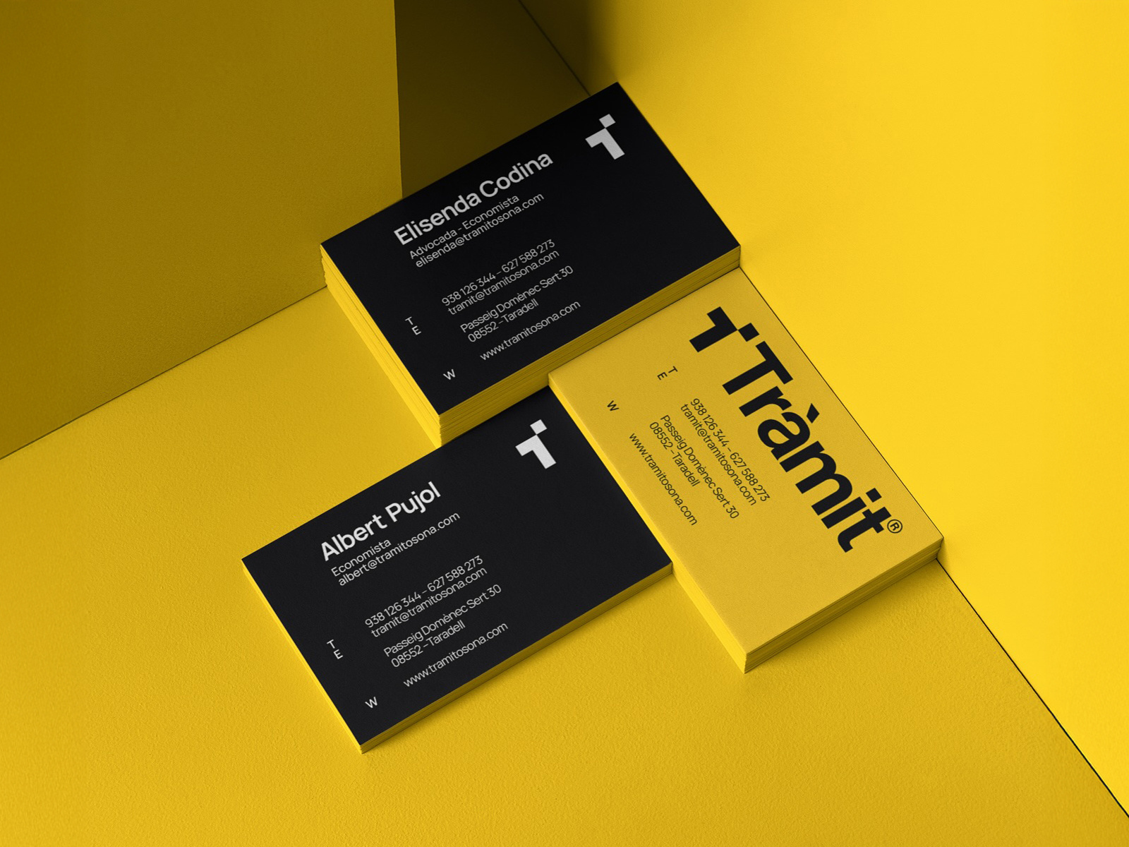 Design exploration for Tràmit new business cards branding business cards corporate design download identity logo mockup mockups premium psd stationery studio template typography