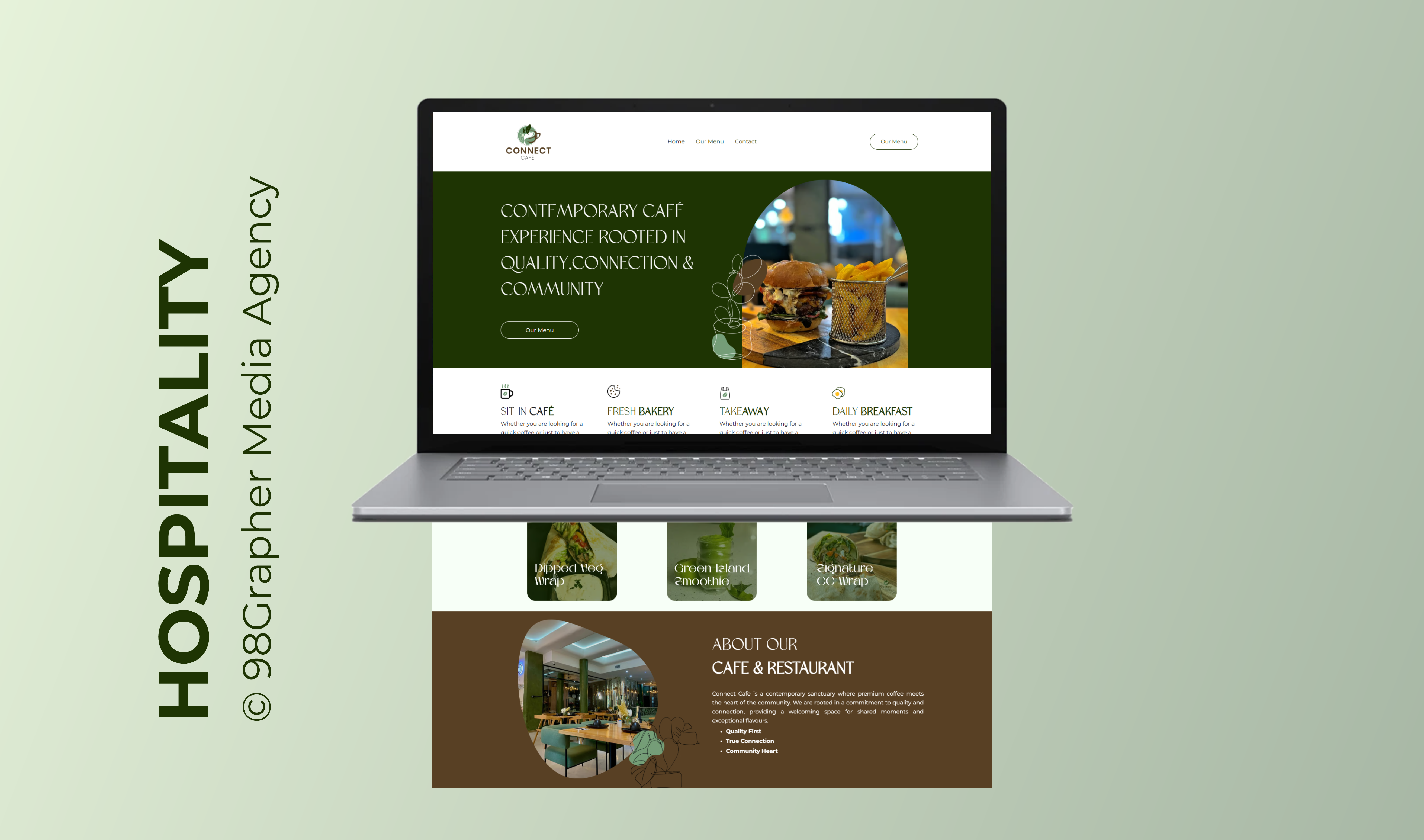 Cafe website concept | Connect Cafe