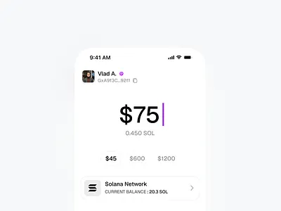 Crypto Solana Exchange Network Screen bitcoin crypto exchange launch mobile mobile ui screen solana solana app solana mobile app token trading trading app