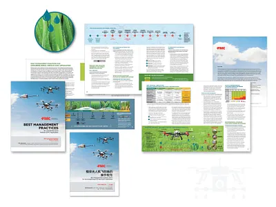Agricultural Drone Brochure agriculture best management practices booklet brochure crops design graphic design icons infographic layout table