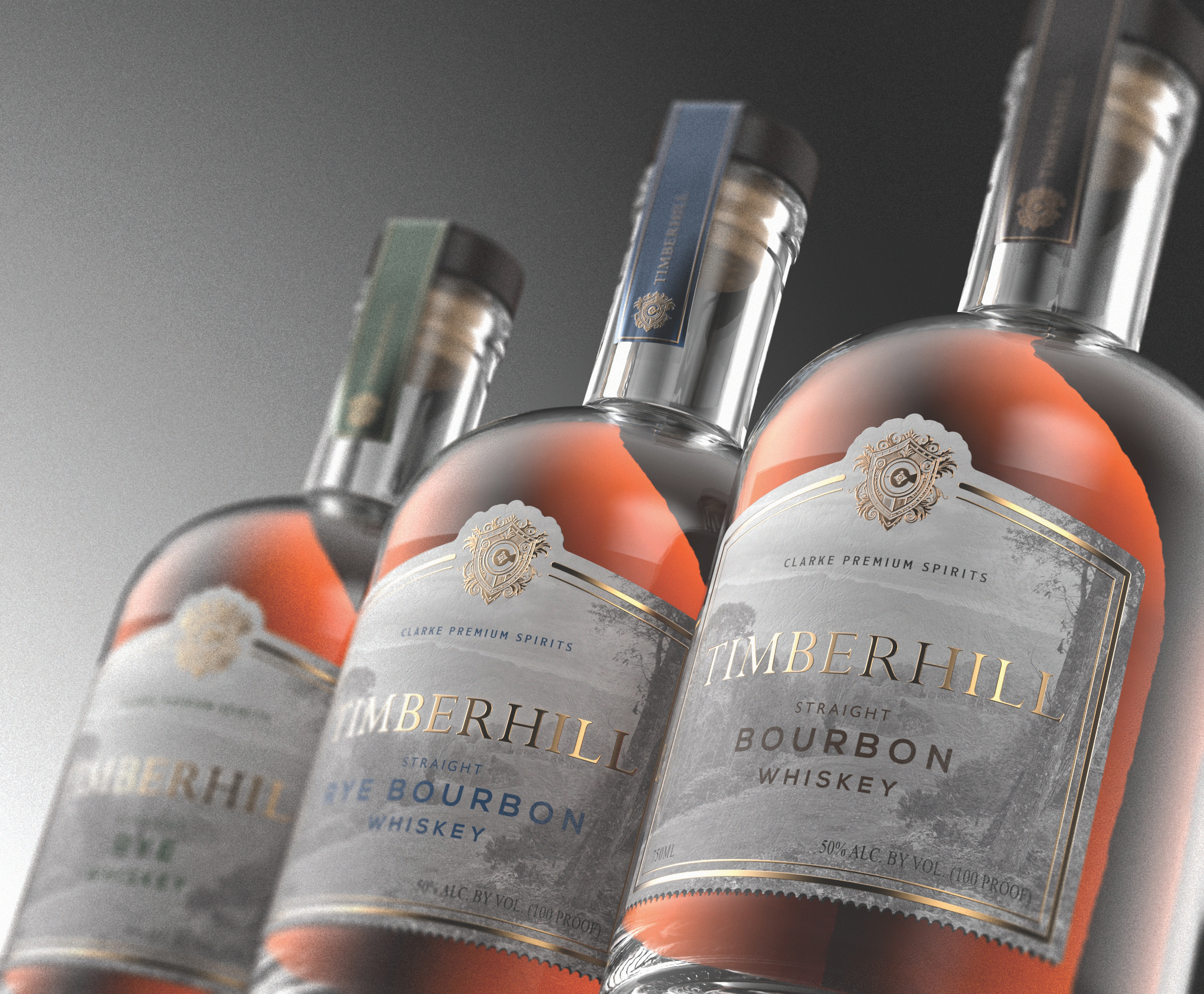 TIMBERHILL Bourbon bottle bourbon branding design distillery illustration label luxury packaging spirits whisky