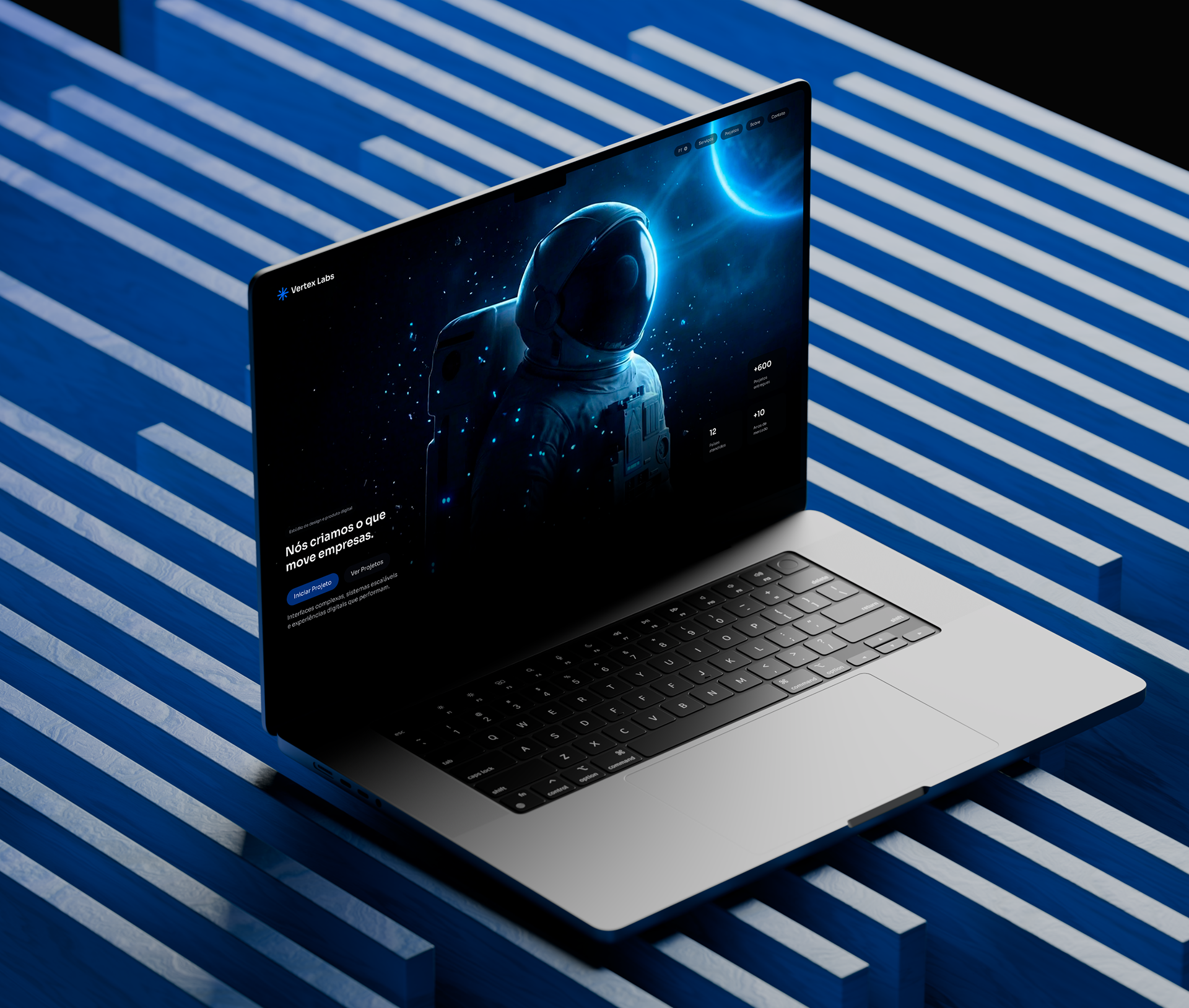 Vertex Labs — Website for Digital Product Studio agency corporate dark ui figma graphic design portfolio product design responsive studio ui ux web design website