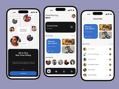 Polling App graphic design ui ux