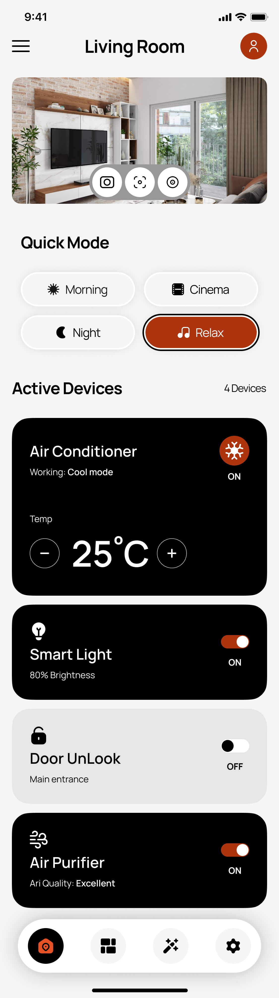 Home Monitoring Dashboard Challenge #021 24.3.26 dailyui