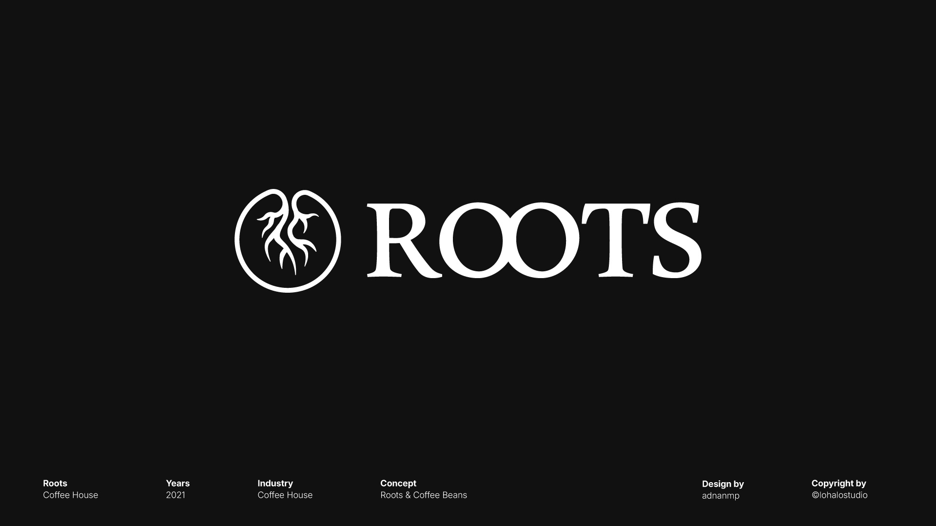 Roots Coffee House - Mix Combination Logomark brand identity branding coffee coffee beans coffee shop combination logo design icon indonesia infinity logo logo coffee logo design logomark roots symbol visual identity wordmark