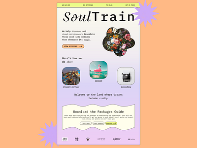 Soultrain Web Site Design: Landing Page branding design figma home homepage landingpage site ui uiux uxui web page web site webpage website