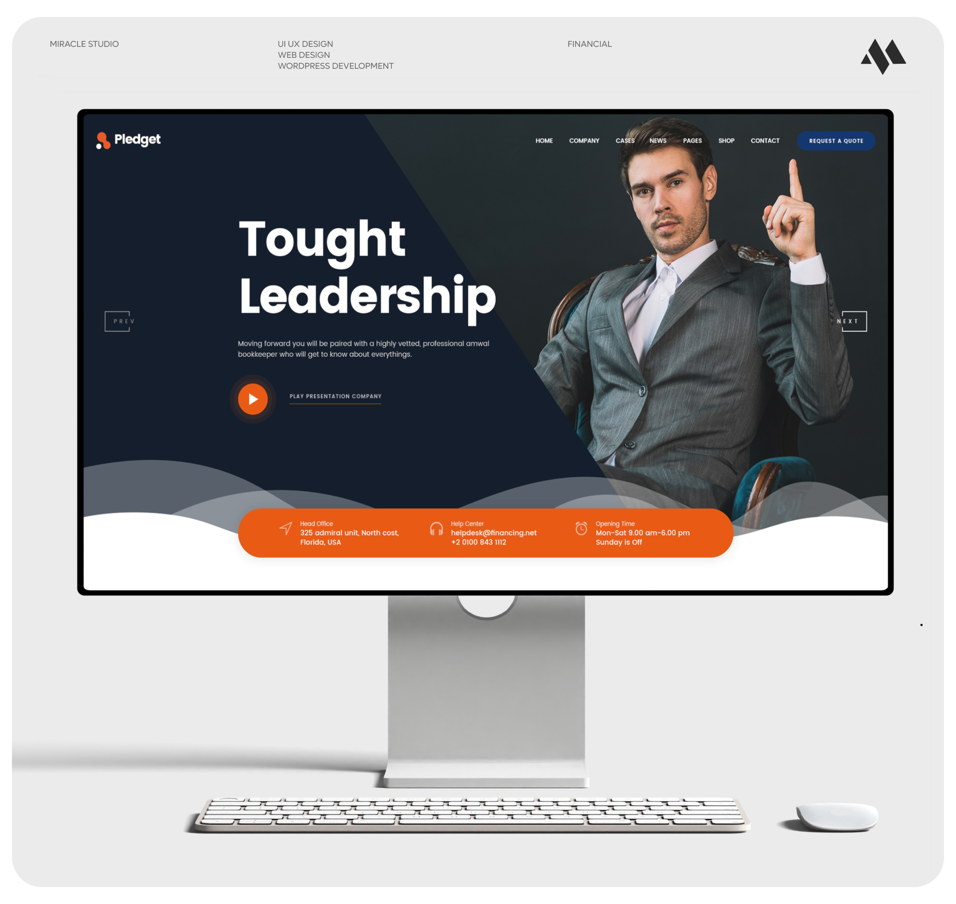Pledget — Financial & Business Design Experience business consulting corporate dashboard finance fintech investment modern design ui ux