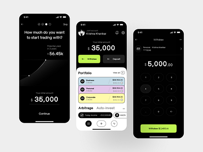 Stock trading app app design graphic design typography ui