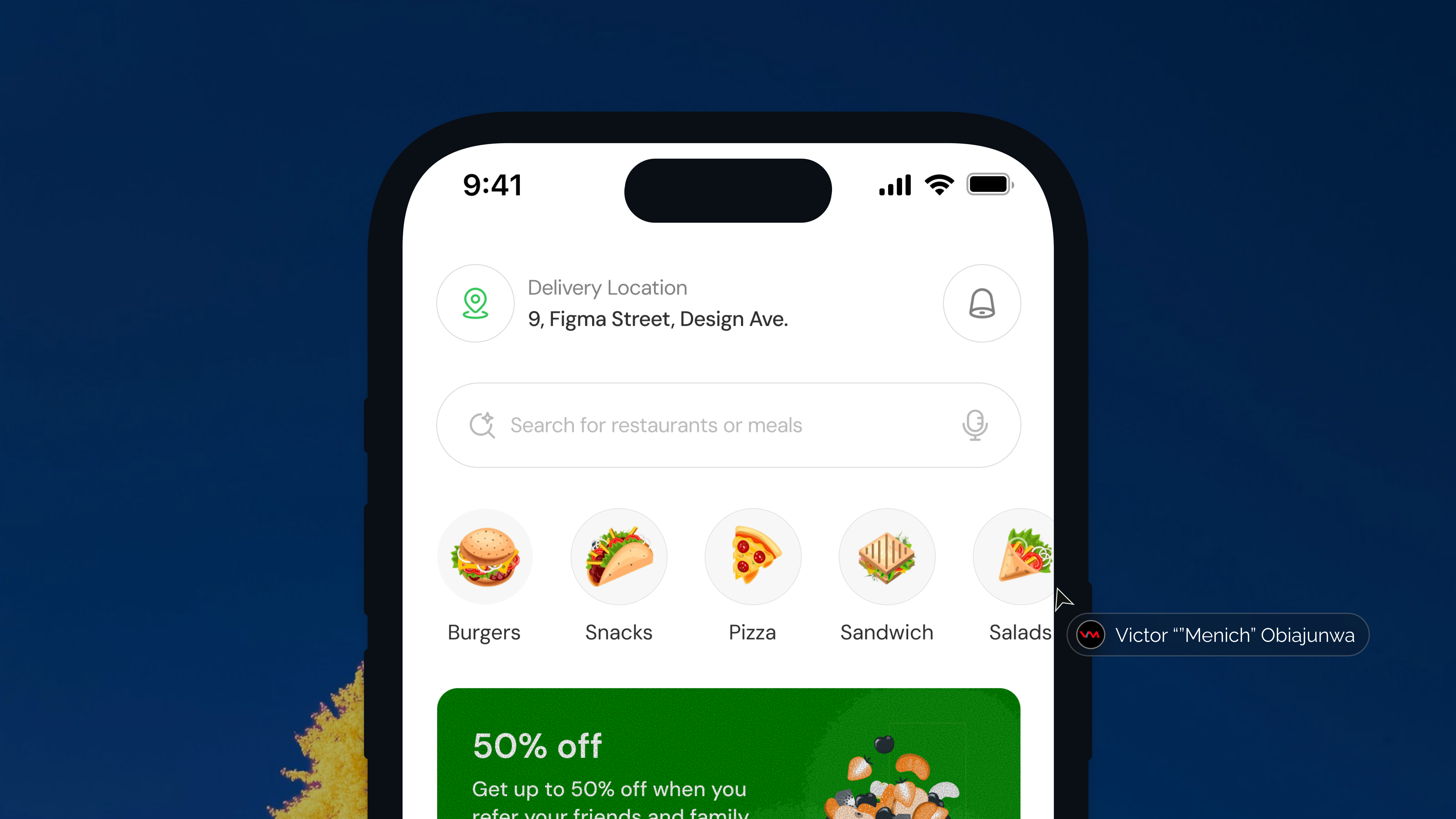 Food Mobile App UI