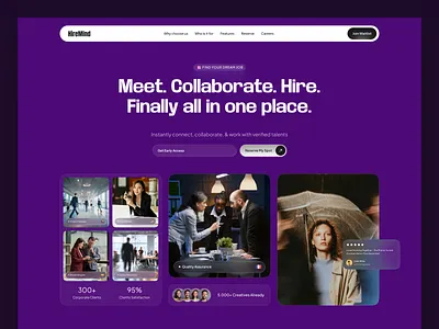 HireMind – AI Recruitment & Talent Hiring Platform Web Design ai ai platform ai saas career platform hr platform job finder job portal landing page product recruitment saas saas website startup startup website talent ui web web design