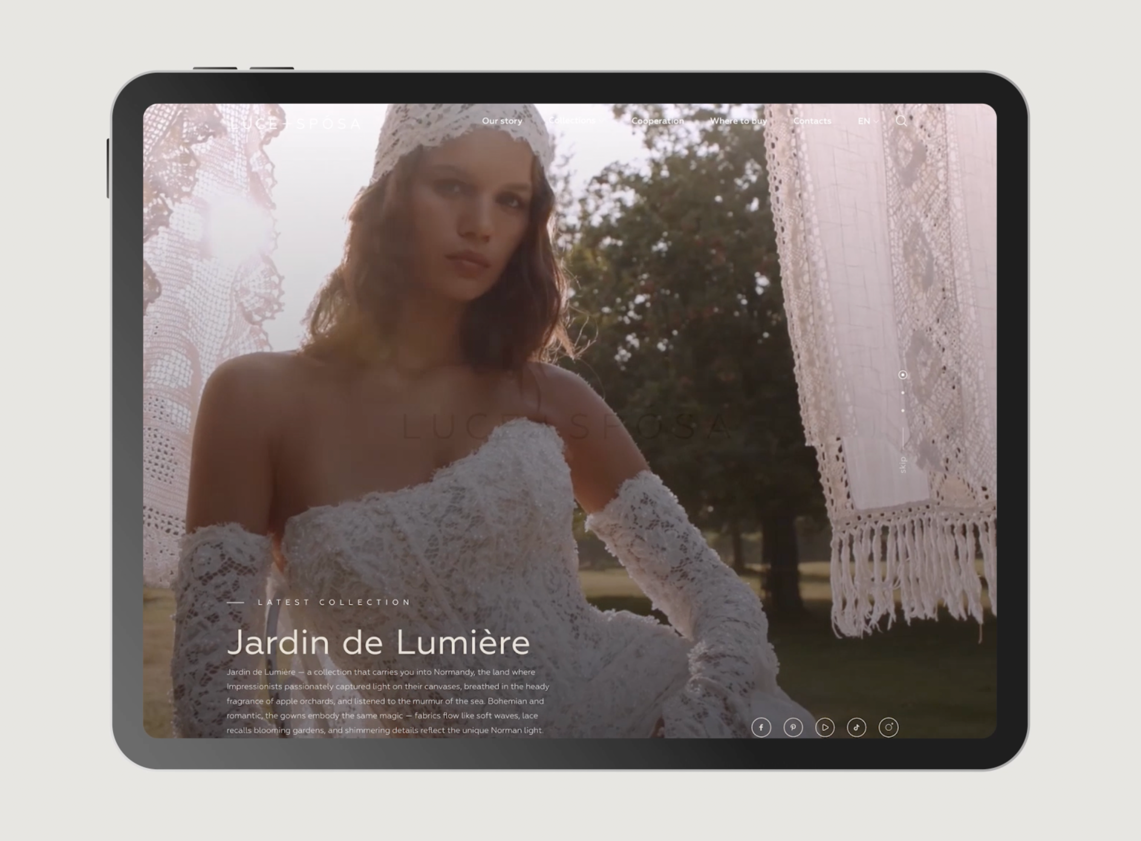 LuceSposa - Manufacturer of wedding dresses catalog dresses fashion ui ux webdesing wedding