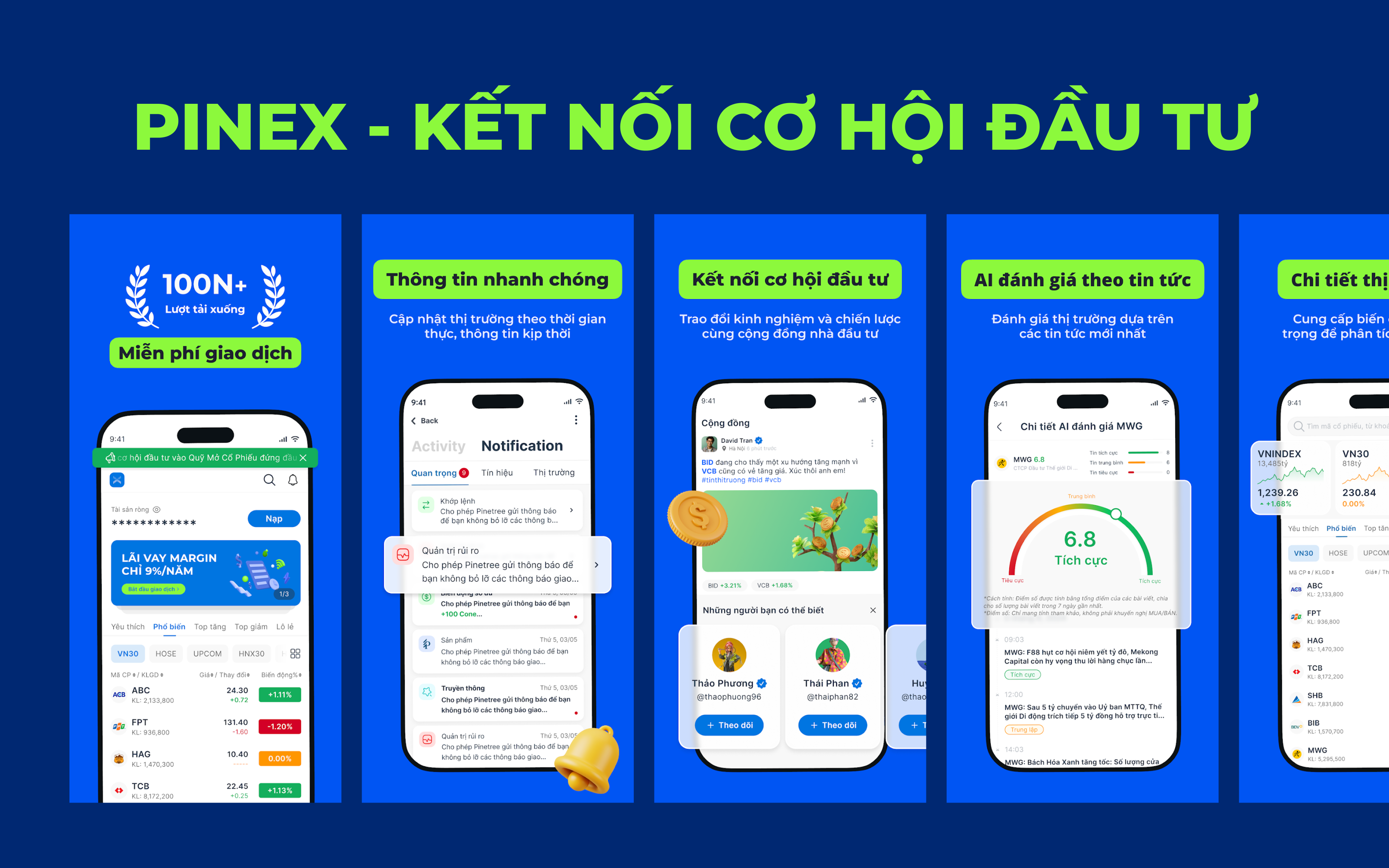 PineX - Kết nối cơ hội đầu tư app stock cypto pinex stock
