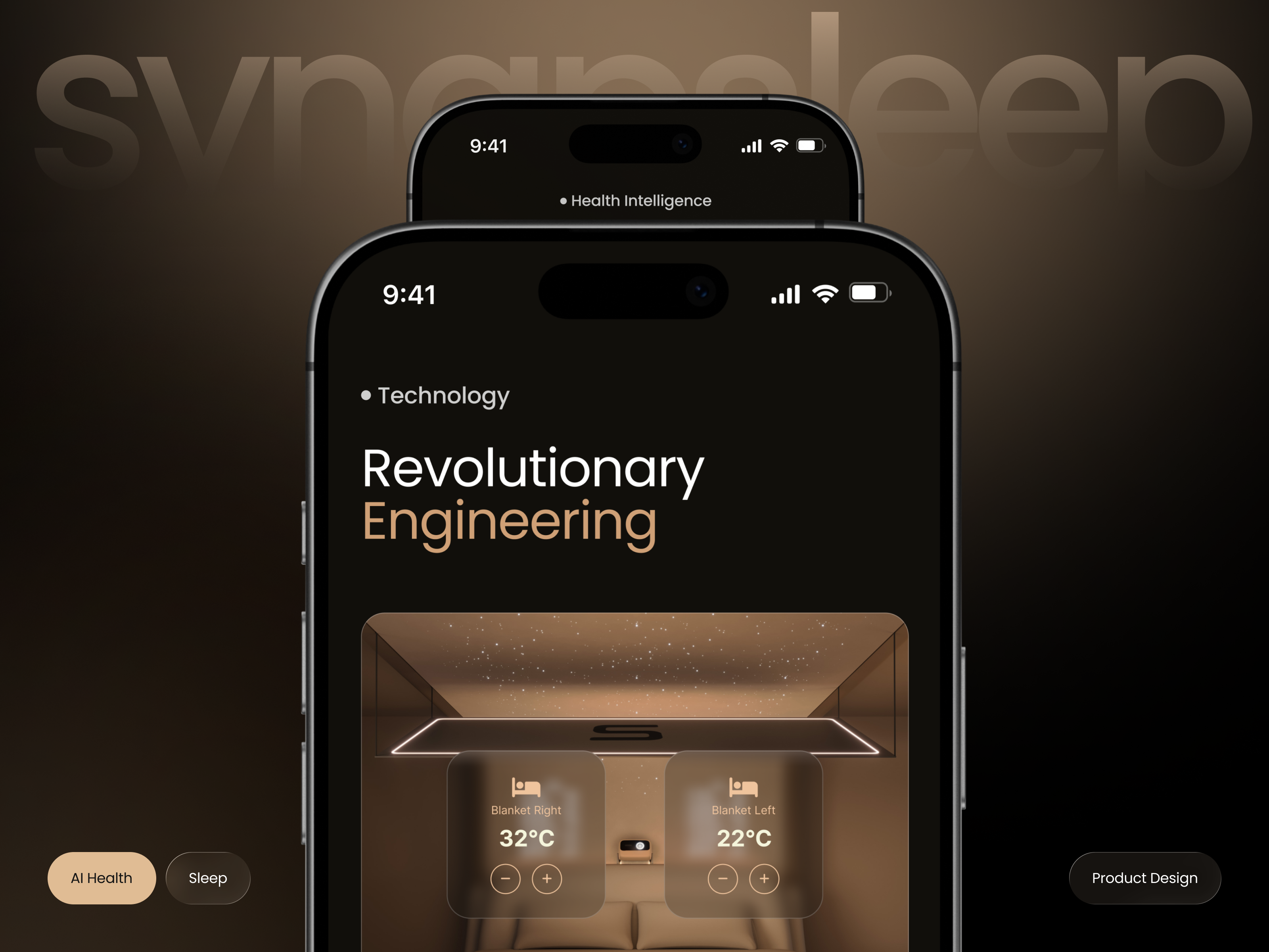 Synapsleep | AI Smart Bed & Health Intelligence UI ai b2b figma framer landing page redesign responsive design saas startup ui ux webdesign webflow website website design wordpress