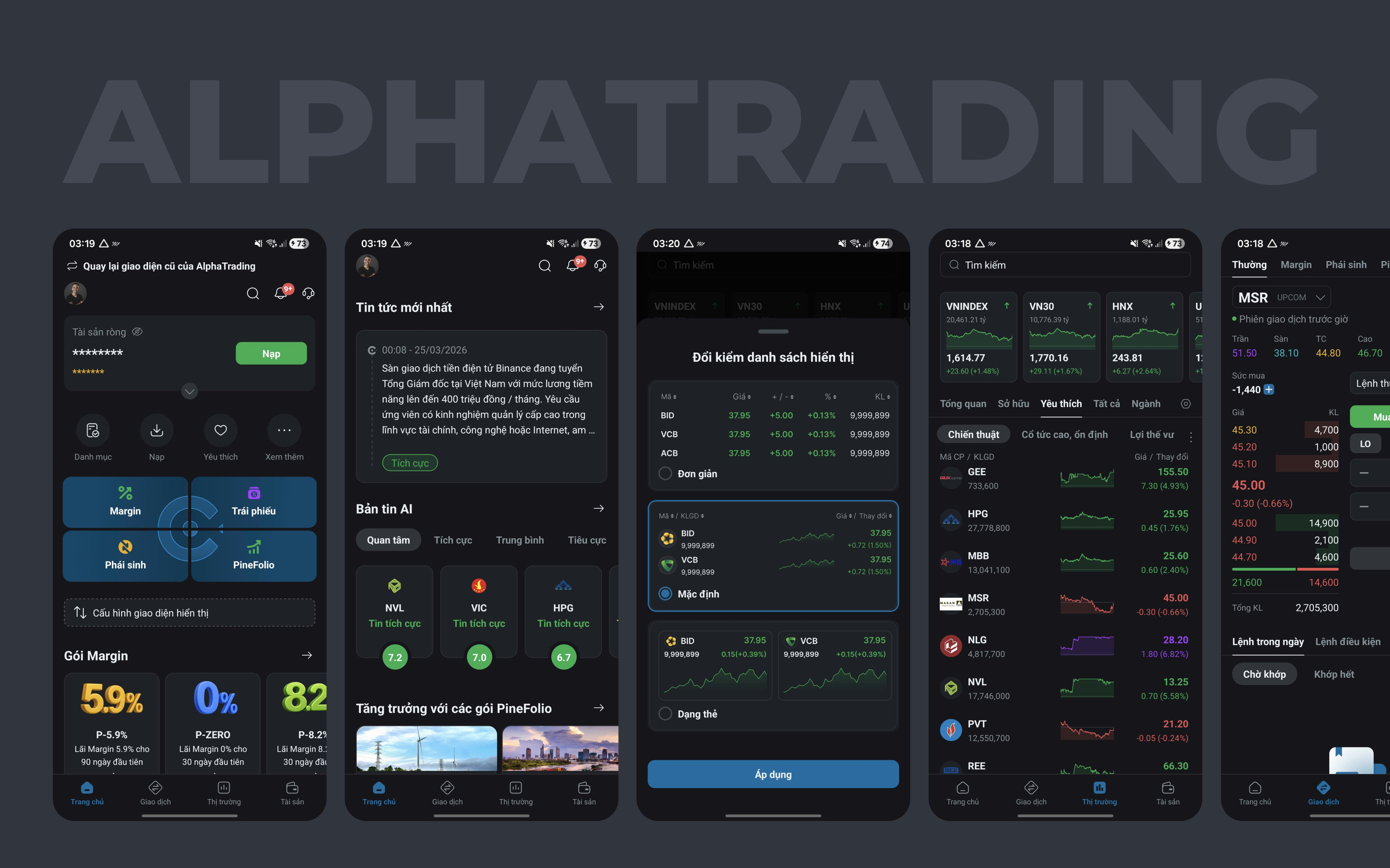 Alphatrading - Vươn cao thịnh vượng crypto mobile app stock trading