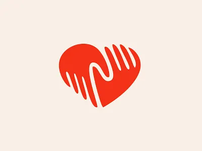 heart hands logo care logo heart heart hands logotype premium logo