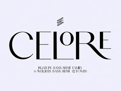 Celore Family (12 Fonts) aura celore chic editorial elegant family font free ligatures modern moon sans schrifted serif studio summer sun type typeface typography