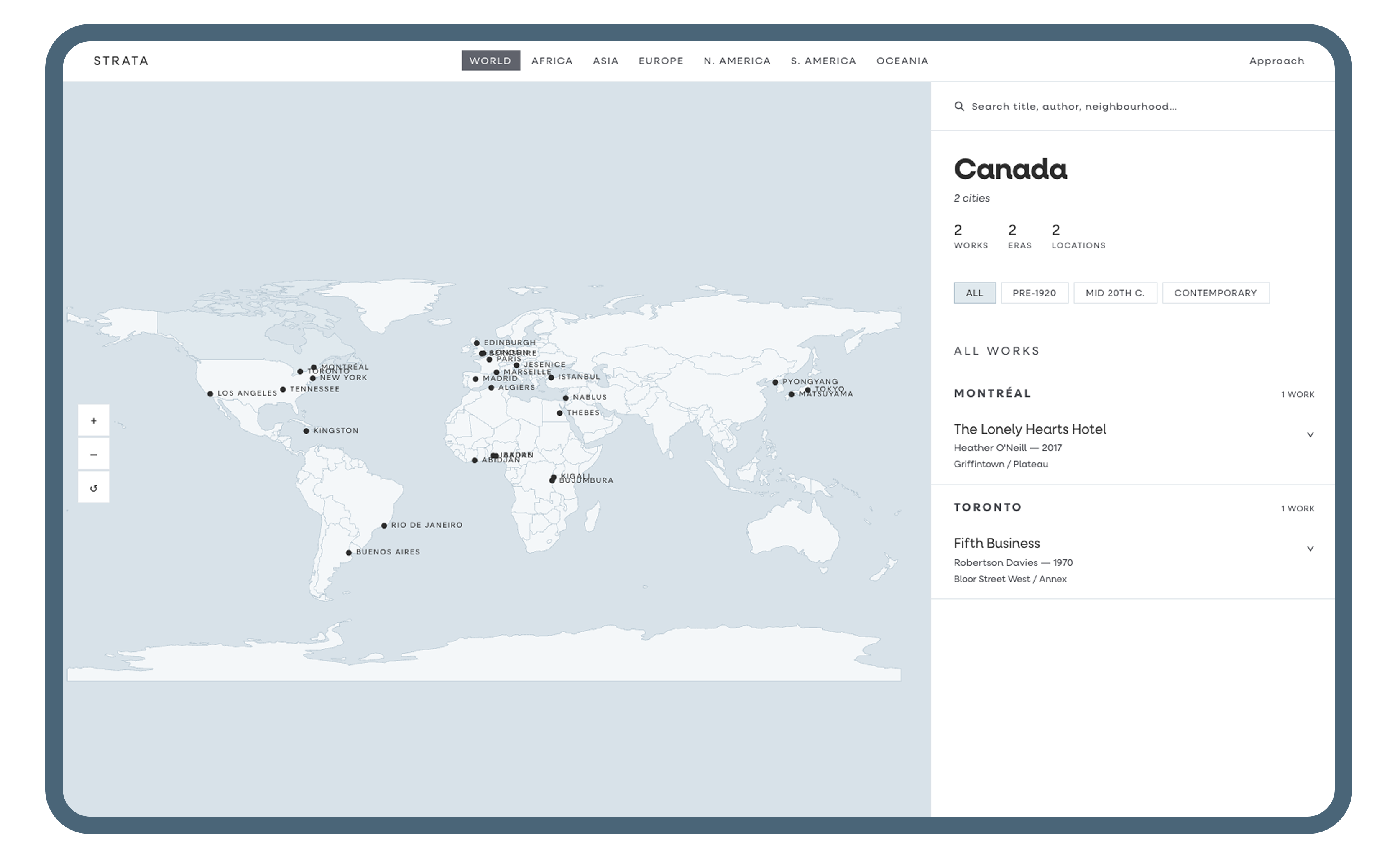 STRATA: Mapping the World Through Literature