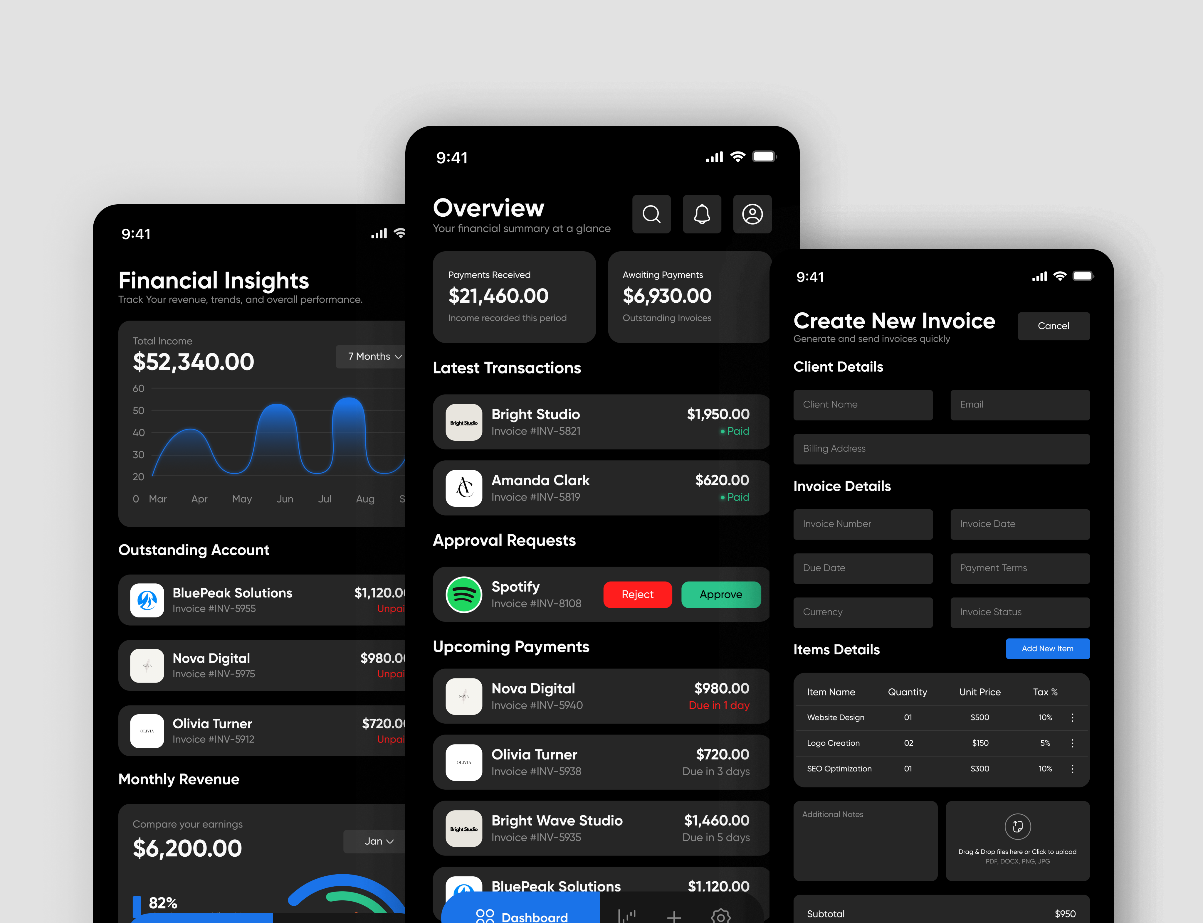 Smart Invoice Manager Mobile App