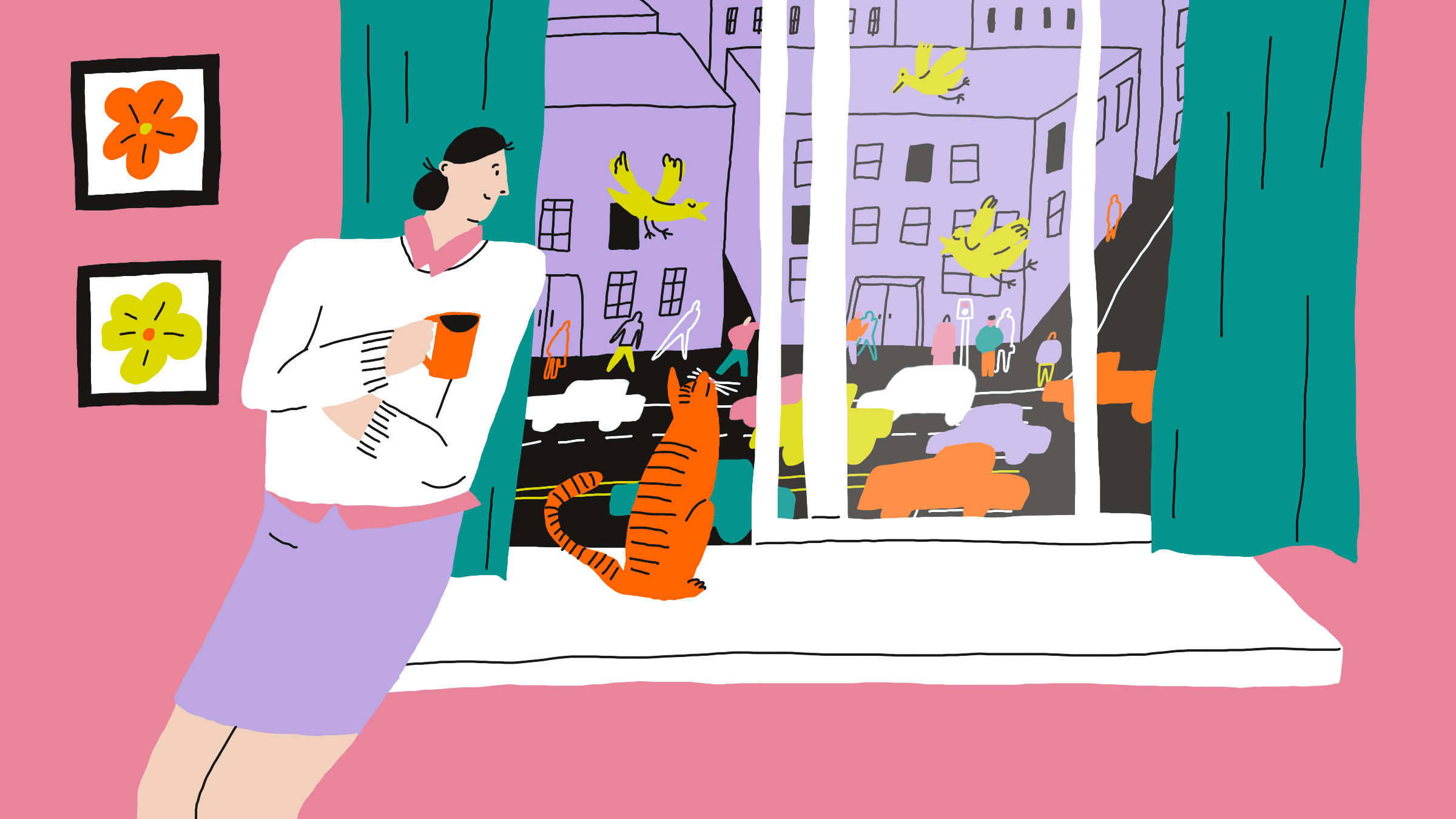 Slow Morning — Editorial Illustration Series character editorial illustration graphic design illustration procreate