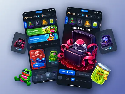 Telegram Case Opening UI - TON Crypto blockchain app case opening casino crypto app fintech app gambling gamification gaming app igaming loot box mobile app telegram telegram app telegram loot boxes telegram mini app ton ton crypto ui design web3 app web3 design