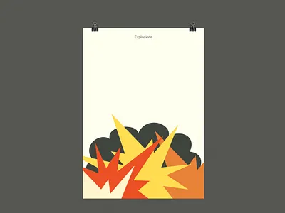 Explosions | Illustration Poster font graphics illustration minimal poster sans serif shapes simple text typography