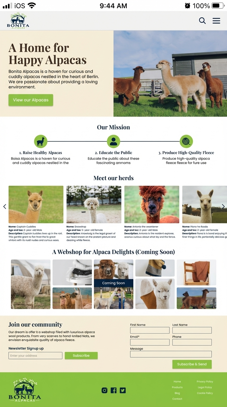 Farmland Landing Page