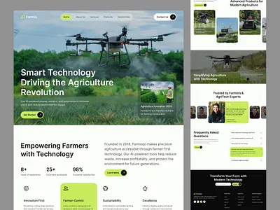 Farmio — Agriculture Drone Technology Website | Farming | Qudra agricultural drone agriculture agriculture drone website agriculture landing page agriculture website agro agro farming agro tech drone drone agriculture drone farming drone technology farmer farming farming website qudra smart drone agriculture smart farming
